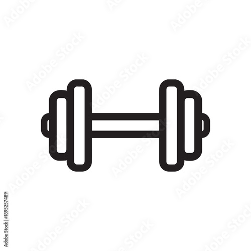 Dumbbell Fitness Equipment Icon Vector