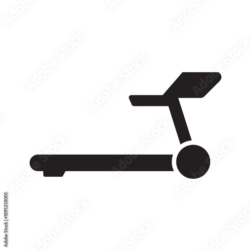 Treadmill Fitness Equipment Icon Vector
