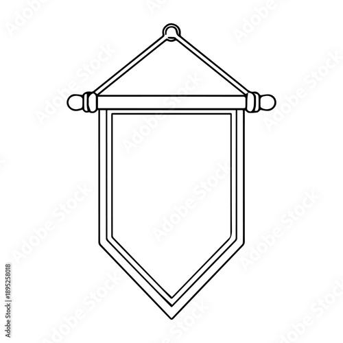 Pennant line icon vector on a white background
Vector line icon