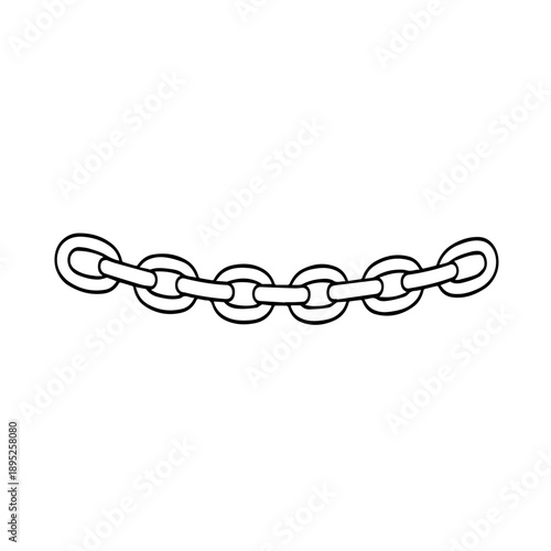 Chain line icon vector on a white background
Vector line icon