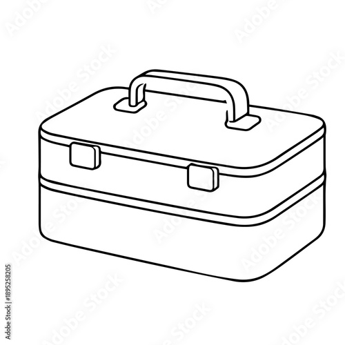 lunch box line icon vector on a white background
Vector line icon