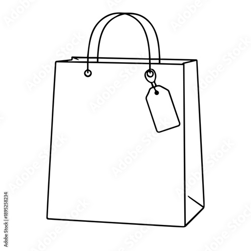 package with a tag line icon vector on a white background
Vector line icon