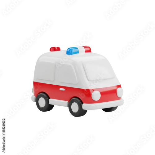 Wallpaper Mural Toy Ambulance Vehicle for Children Playroom. Torontodigital.ca