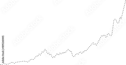 Arrow path line chart forming zigzag motion across a path.