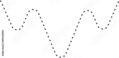 Arrow path line chart forming inverse head and shoulders pattern.