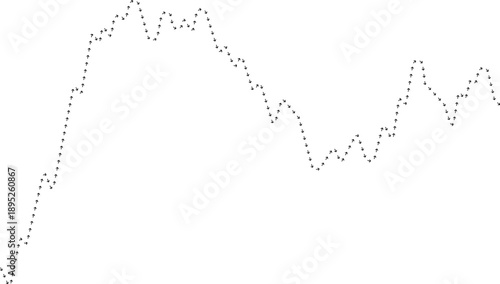 Arrow path line chart showing stock movement within market data.