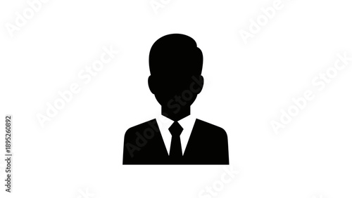 Businessman Silhouette Icon Avatar Profile Placeholder.
