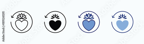 revitalize Icon Sheet Multiple Style Collection Isolated Vector