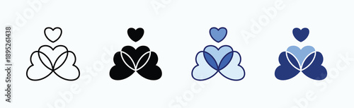 holistic harmony Icon Sheet Multiple Style Collection Isolated Vector