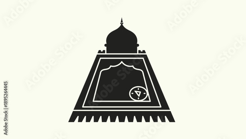 Mosque Dome Icon Symbol Islamic Architecture.