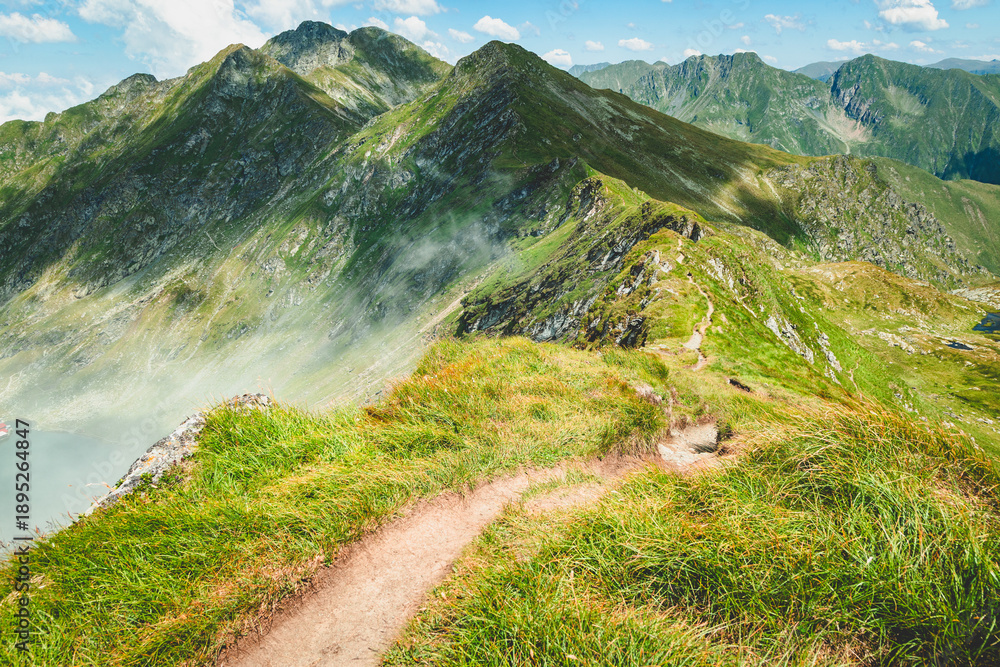 Fototapeta premium fagaras mountains with Balea lake