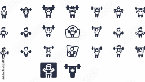 Stunning collection of people lifting weights in various poses