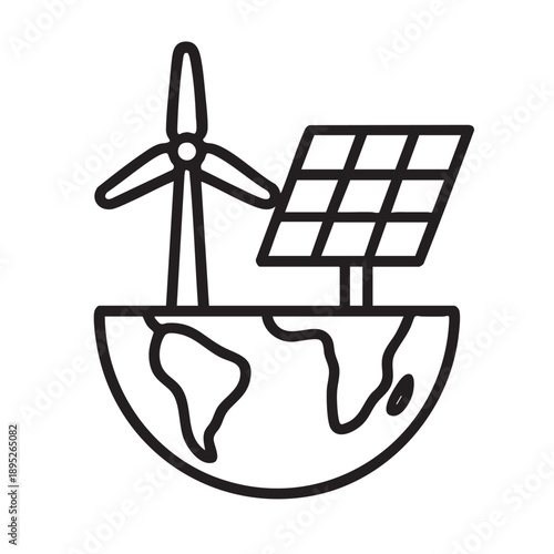 renewable energy sources for earth  solar and wind power