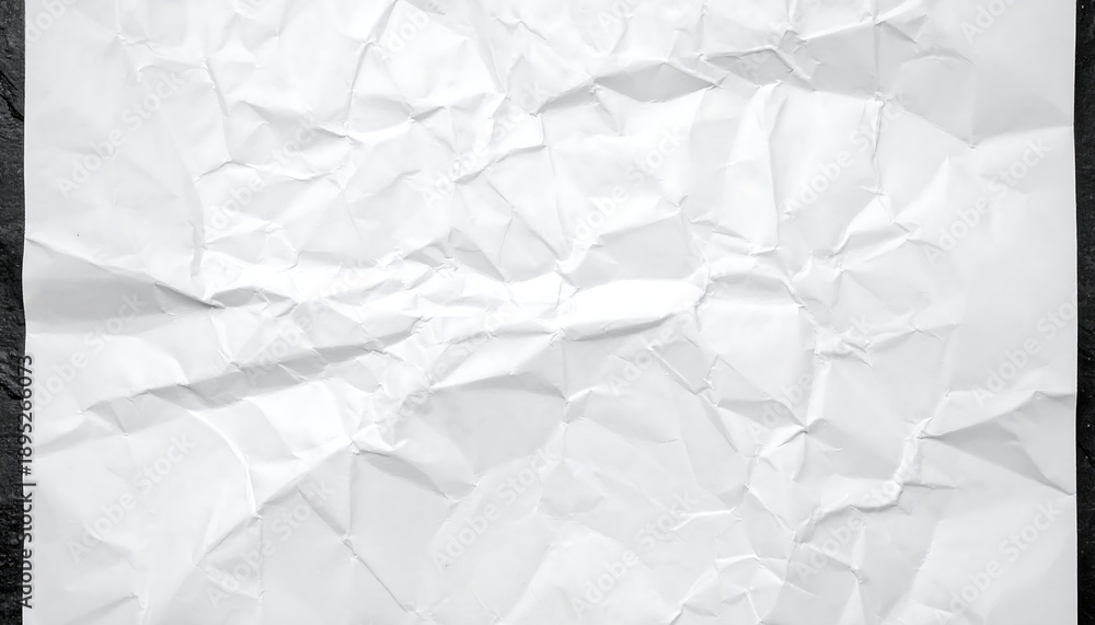 Obraz premium Crumpled White Paper Texture Background.