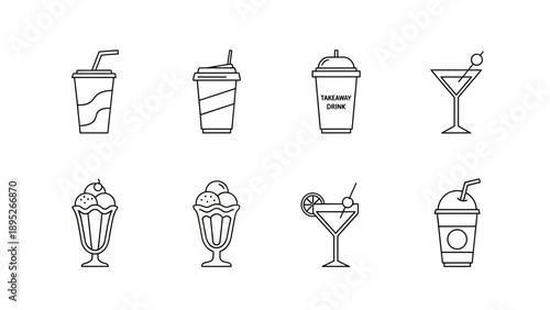 vector set of hand drawn illustrations