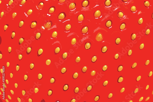 Realistic strawberry skin texture background, fresh fruit surface detail