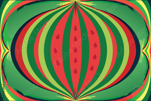 Realistic watermelon skin texture background, fresh fruit surface detail