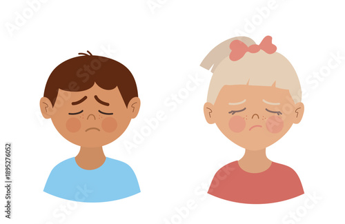 little kid get bullied by friend and feeling sad