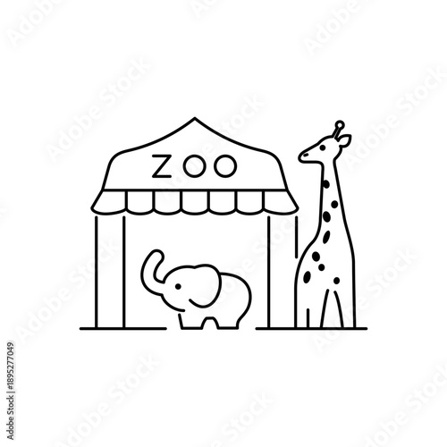 動物園をイメージしたアイコン