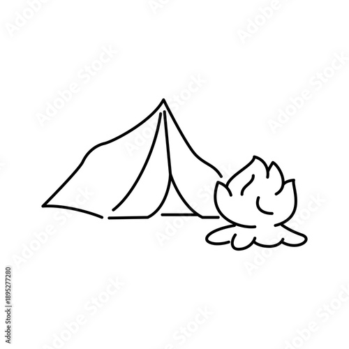 キャンプをイメージしたアイコン