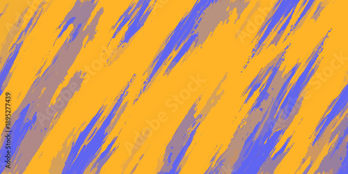 Abstract background with bold brushstrokes in yellow blue and gray