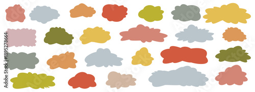 Cloud shape bubble with frame fluffy cute and line vector icon. Paper sun edge with rectangle speech watercolor and label border design. Isolated sticker cloud with ribbon wavy frame and flat on trans