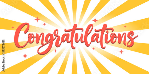 Big bold handwritten quote decorated with stars. Celebration vector element for achievement, graduation, wedding, or birthday designs. Modern typographic print for notebooks and stationery. Vector EPS