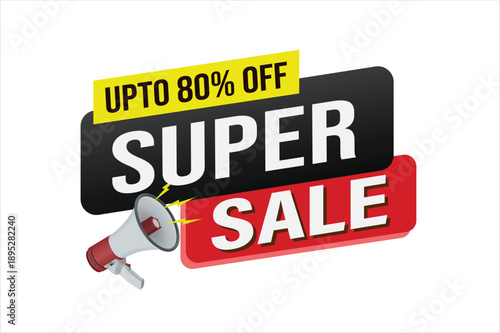 super sale poster banner graphic design icon logo sign symbol social media website coupon

