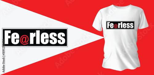 The Edgy Fe@rless Logo Design (Red Accent)