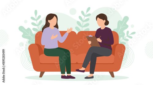 Counseling session between a client and a therapist discussing problems