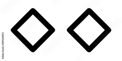 rhombus shape set isolated on white background .vector icon