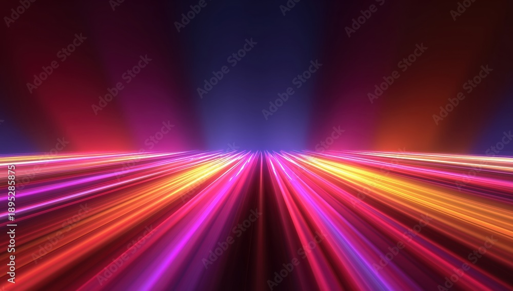Fototapeta premium a vibrant and colorful background with neon rays of light, creating an energetic atmosphere Generative AI