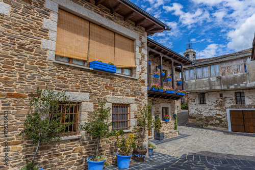 Stone houses with wooden shutters