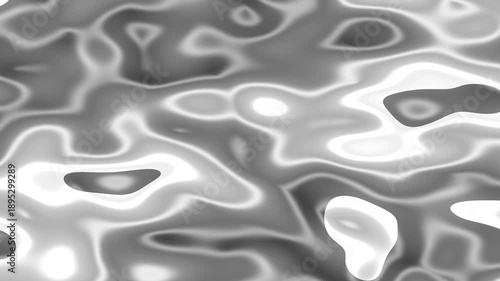 Abstract grayscale water surface with ripples and reflections, artistic background.