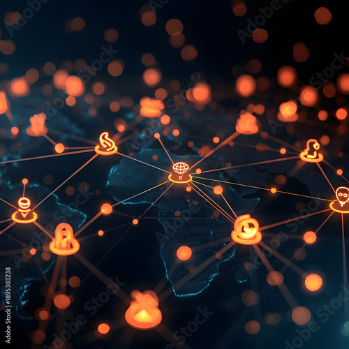 abstract background with molecule