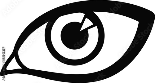 Human Eye Illustration Simple Design Element.