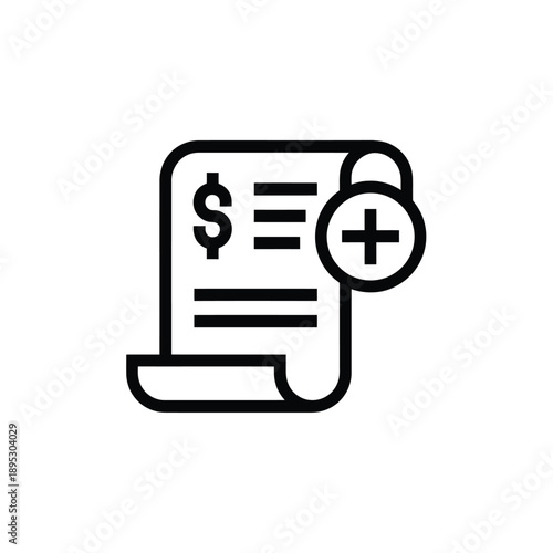 Secure financial document with a lock and plus symbol