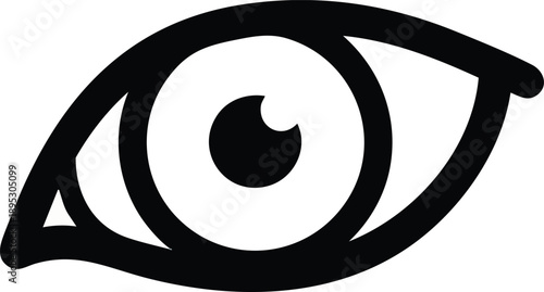 Human Eye Illustration Black White Graphic.