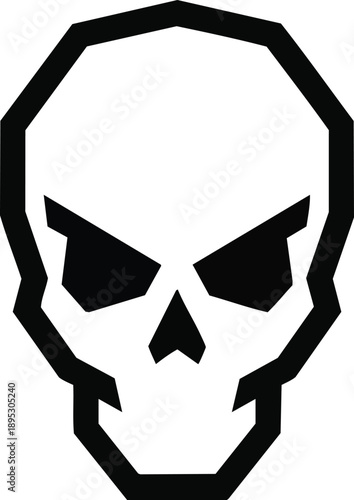 Angry Skull Graphic Illustration Design Element.