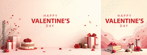 Celebration valentine day background, Valentines day background for social media template