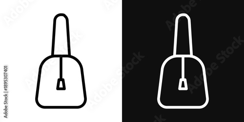 Nail polish icons - editable stroke vector illustration