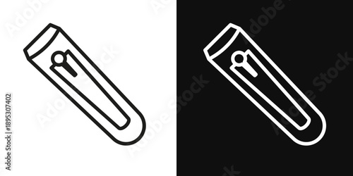 Nail clipper icons - editable stroke vector illustration