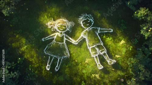 skeleton playing guitar on green background