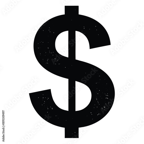 dollar sign vector icon on white background