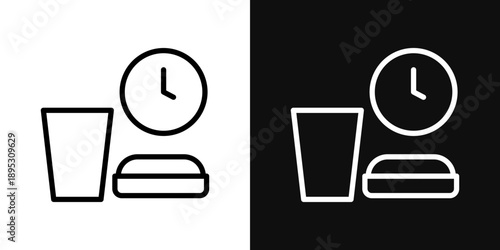 Sahur time icons - editable stroke vector illustration