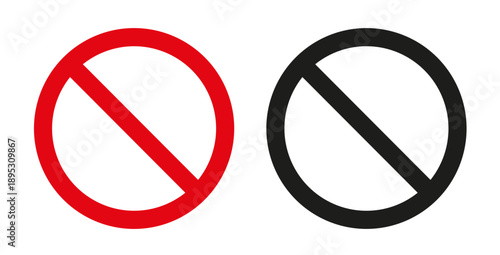 Stop sign icons - editable stroke vector illustration