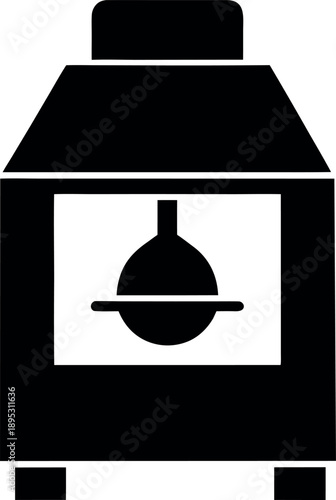 Simple Black Line Laboratory Incubator Icon