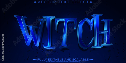 Spooky text effect, editable horror and witch customizable font style