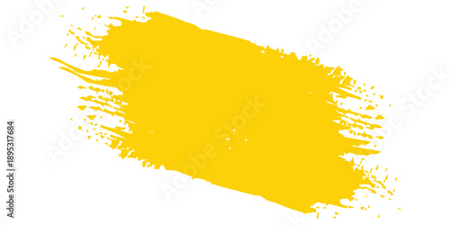 Hand drawn yellow color ink paint brush strokes isolated text design quote or text information. Graphic elements painted for text information, ads, offer, big, splatter stains, paintbrush, overlay.