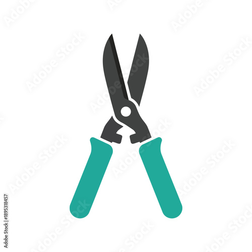 Garden pruner shears vector clipart isolated, gardening tool illustration for landscaping design